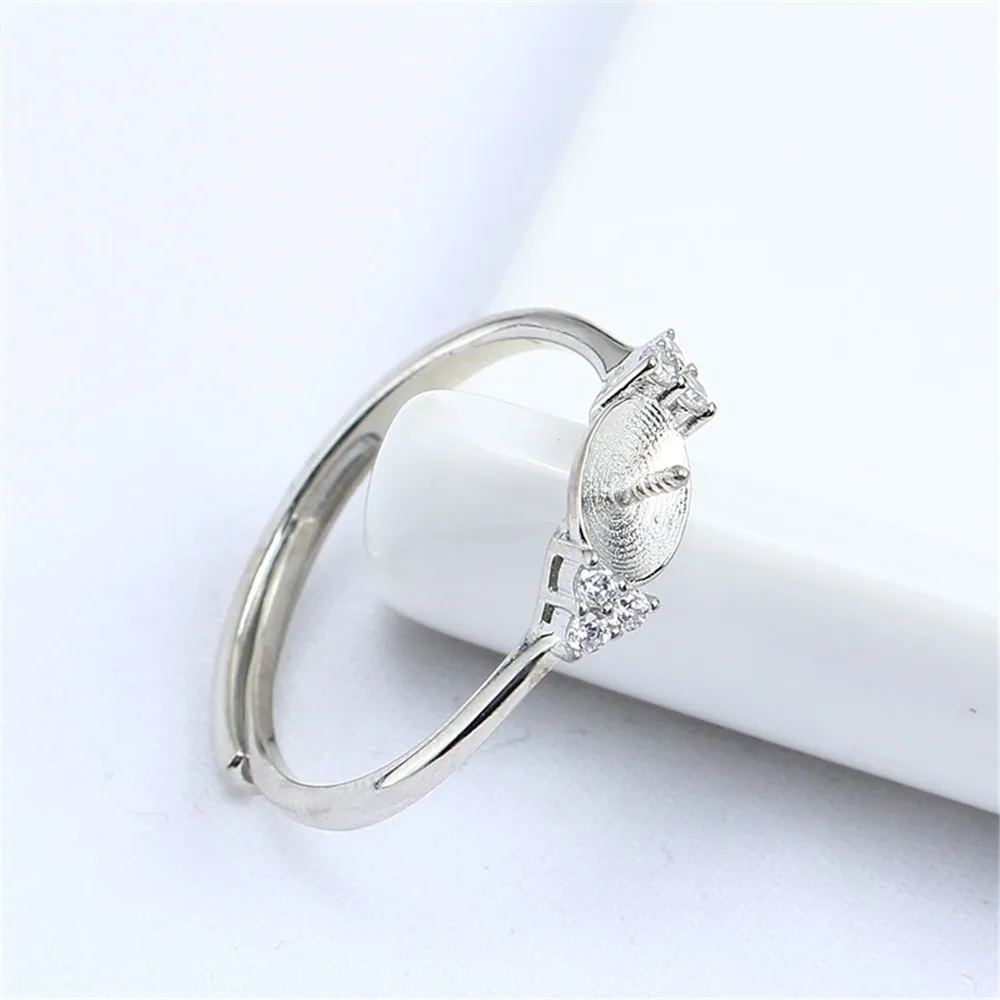 Solid S925 Sterling Silver Pearl Ring Settings Findings & Accessories  for Jewelry Making Bulk Wholesale Craft Supplies No Pearl