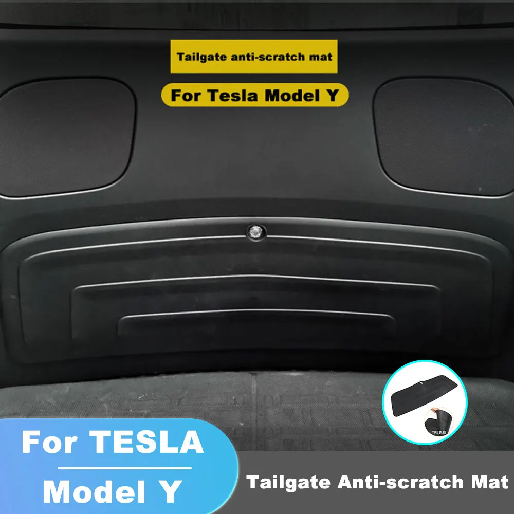 

For Tesla Model Y Car Rear Trunk TPE Protective Anti-dirty Pad trunk Hidden Shock Scratch Mat Tailgate protective pad