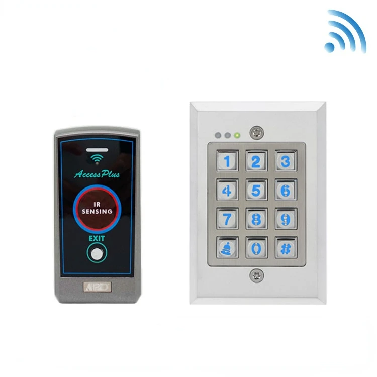 Dual Output Vandal Resistant Expandable Dry Relay Output Split Decode Surface Mount IoT WiFi Keypad with Door Bell Button