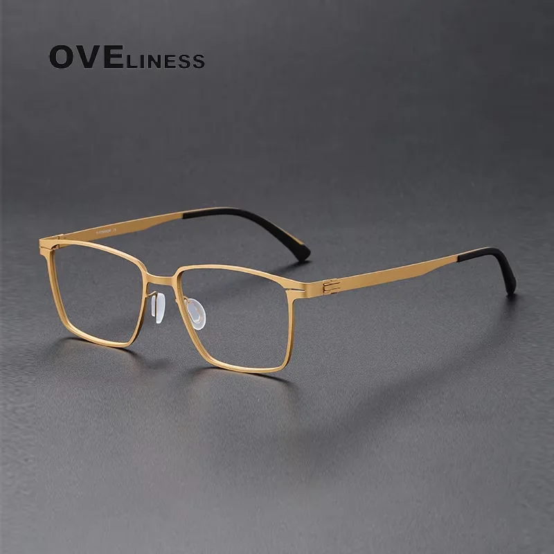 pure Titanium Glasses Frame Men women Retro Square Prescription Eyeglasses frames 2025 Myopia Optical male Eyewear Spectacles