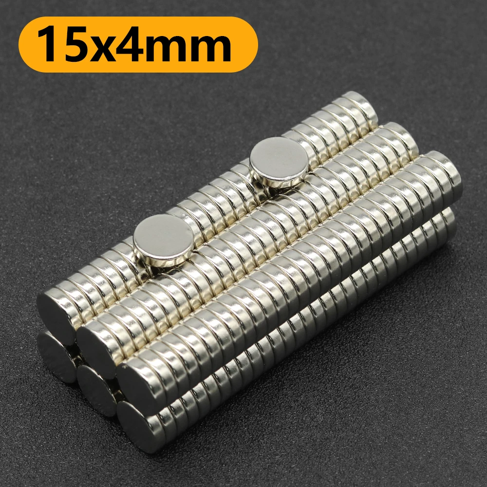 

5/10/20/50 Pcs 15x4 N35 NdFeB Round Super Powerful Strong Permanent Magnetic imanes Disc 15mm x 4mm Neodymium Magnet 15*4