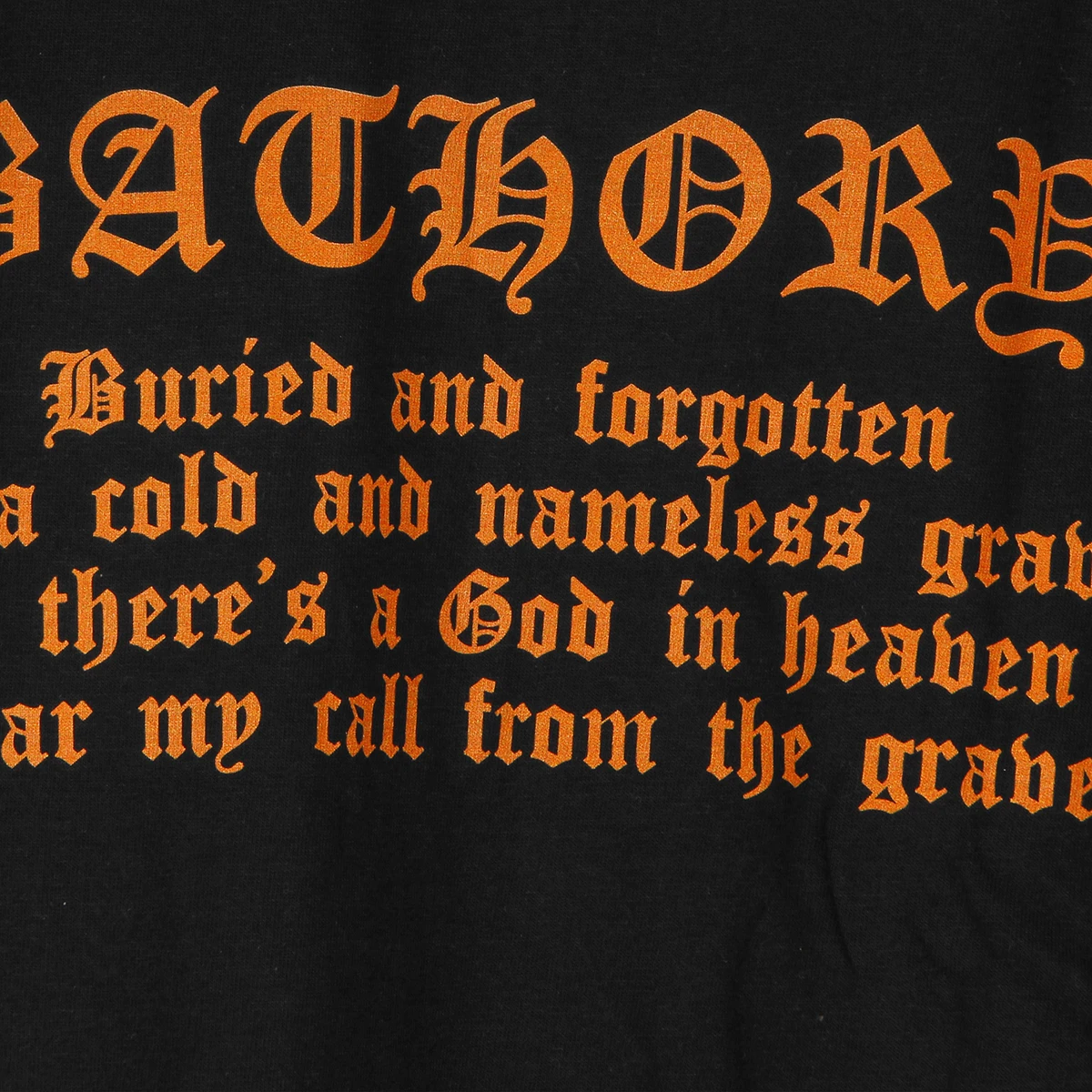 Bathory T-Shirt Under the Sign of the Black Mark Venom Burzum Black Metal Long Sleeves Washed Cotton Tee Shirt