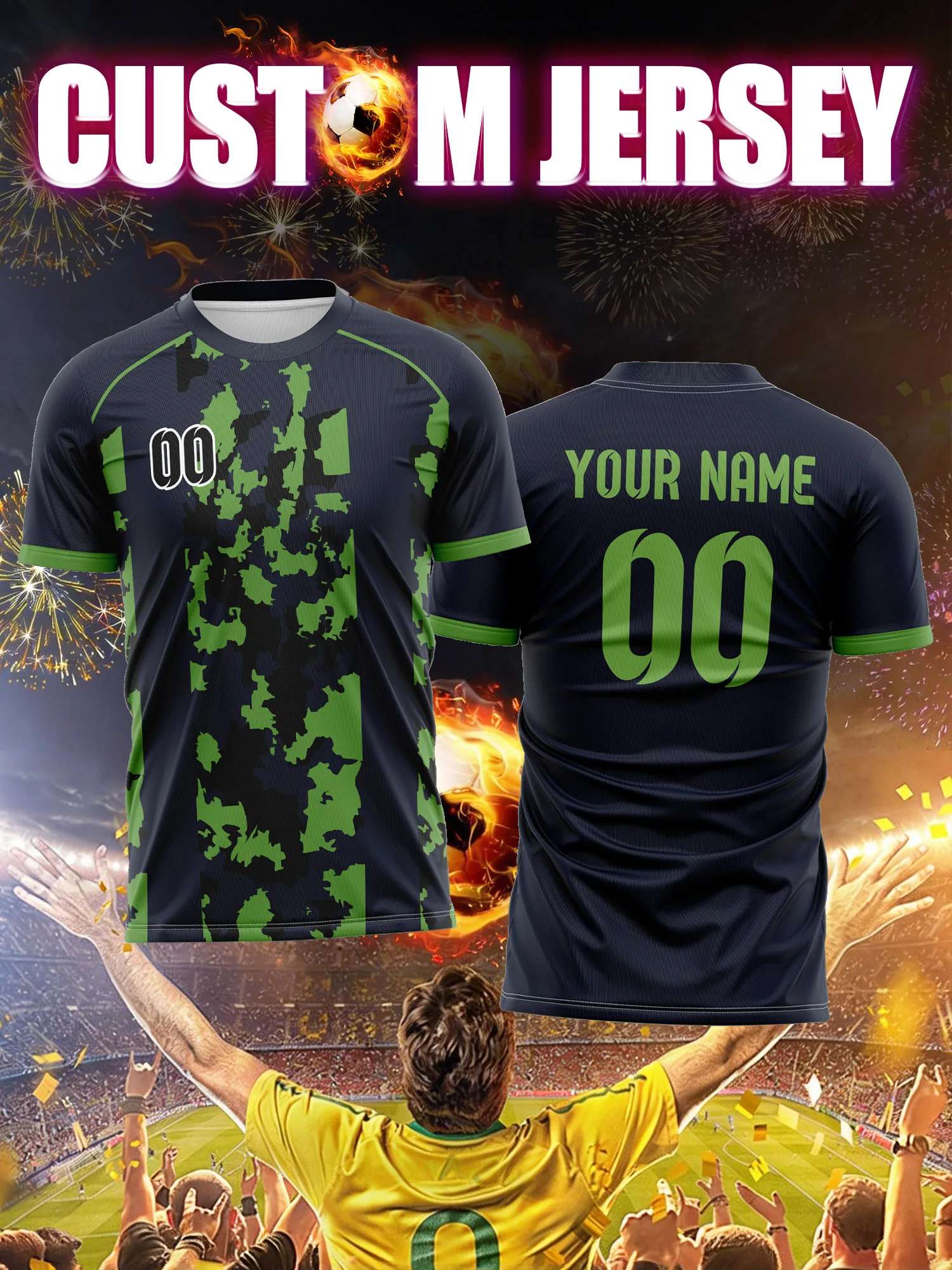 

Футбольная форма с индивидуальным изображением, номером и именем, оптовый заказ для команды, групповая футбольная форма оптом