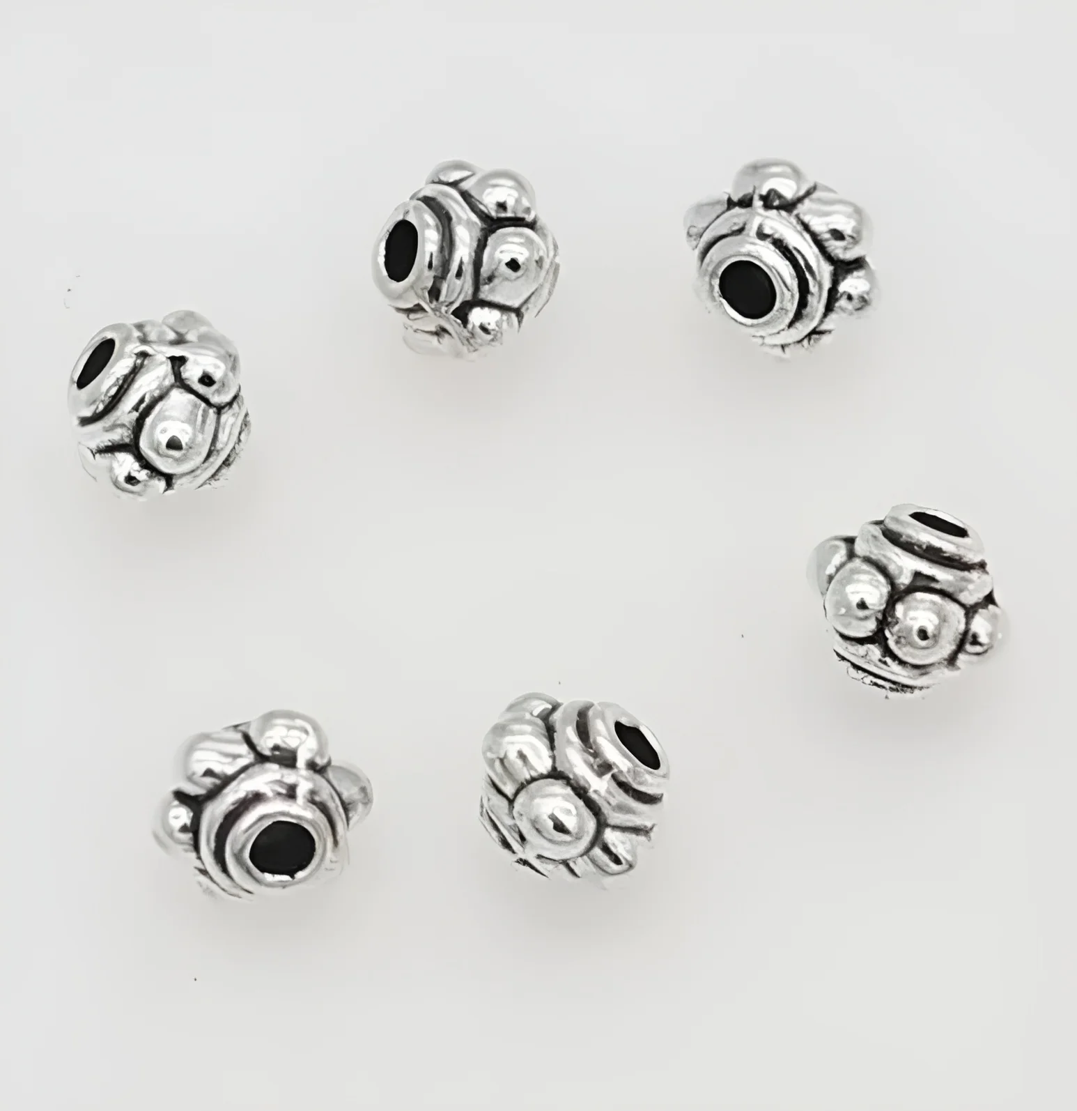 

100pcs 5*4mm, hole 1.3mm Zinc alloy metal Vintage spacer beads for jewelry handmade HWYH0096