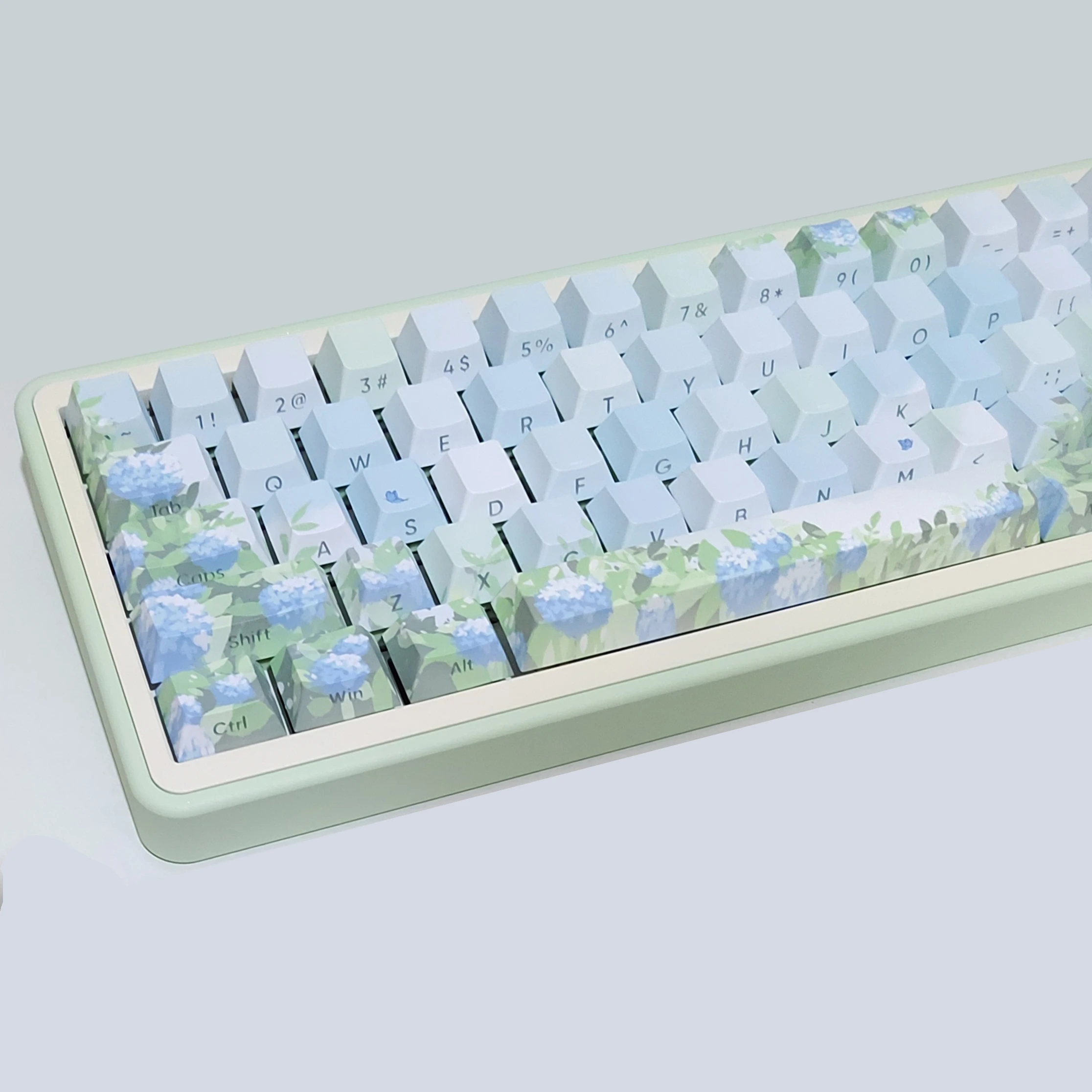 Imagem -04 - Verão Dye Sub Pbt Keycaps Lado e Top Print Brilhar Através de Keycaps Perfil Cereja para Gateron Swtches mx 133 Teclas