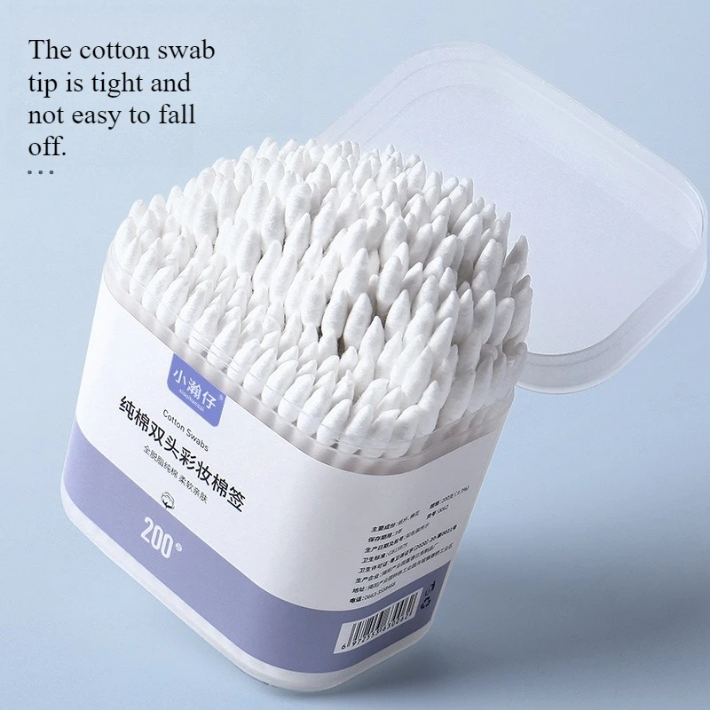 Colorful Makeup Remover Cotton Swabs Double Headed Spiral Pointed Tips for Eyeliner Cleaning and Cosmetic Application