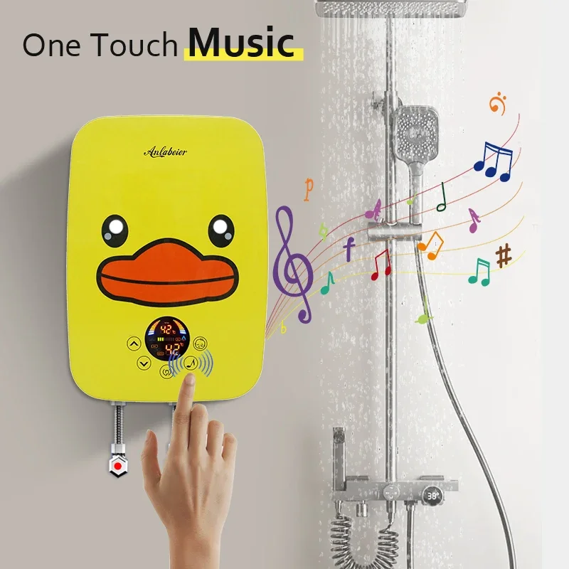 Music Children One Key 38 Centigrade Built In ELCB Function Safe How Water 8000W 220V Instant Electric Water Heater