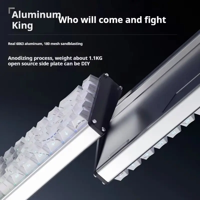 Ajazz Alux68 Magnetische as Bedraad mechanisch toetsenbord Volledig aluminium Cnc Contourlijn Aangepast Hot Plug Gaming Esports-toetsenbord