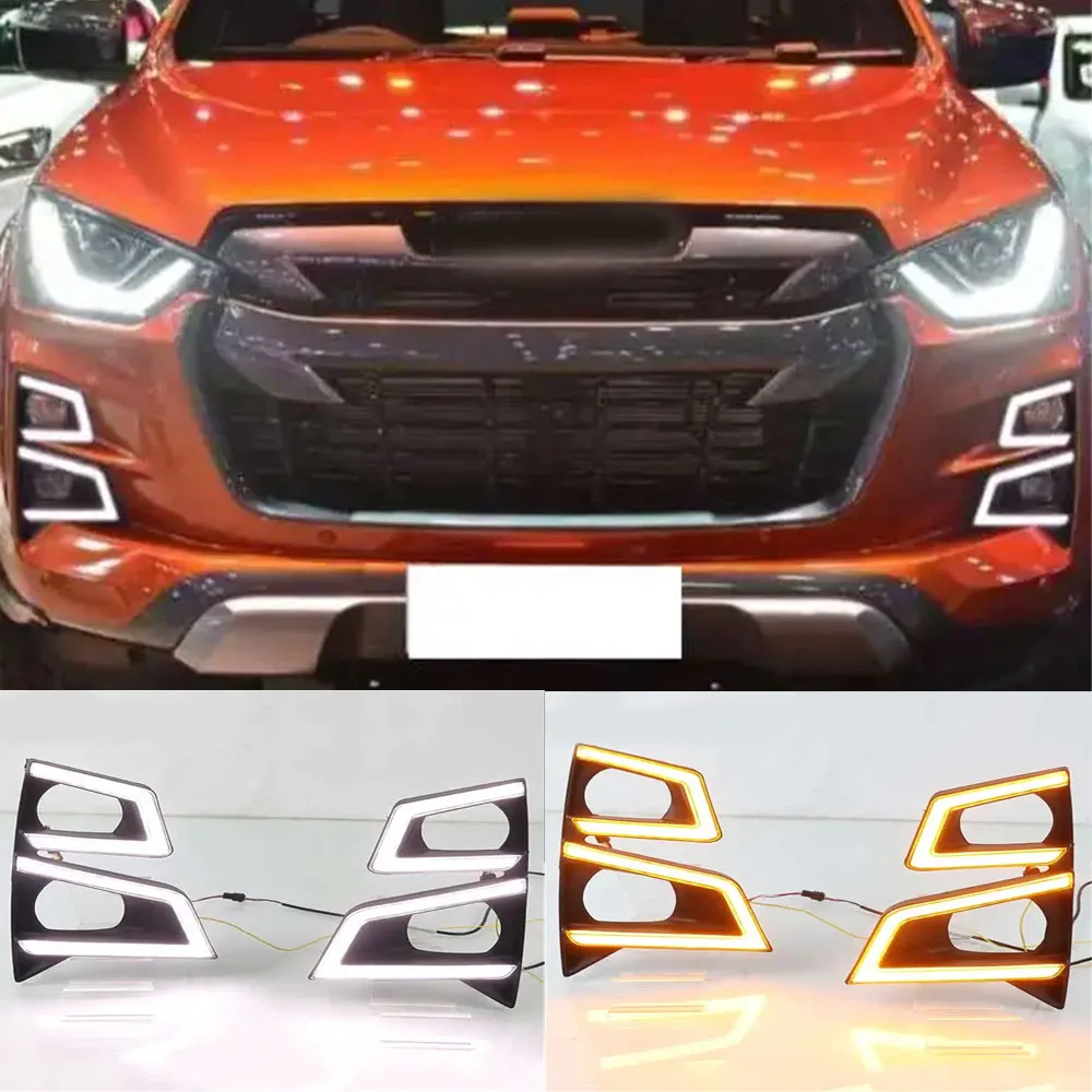 

Автомобильные аксессуары, дневные ходовые огни для Isuzu D-МАЗ Dmax 2020 2021, дневные ходовые огни, противотуманные фары с передней крышкой