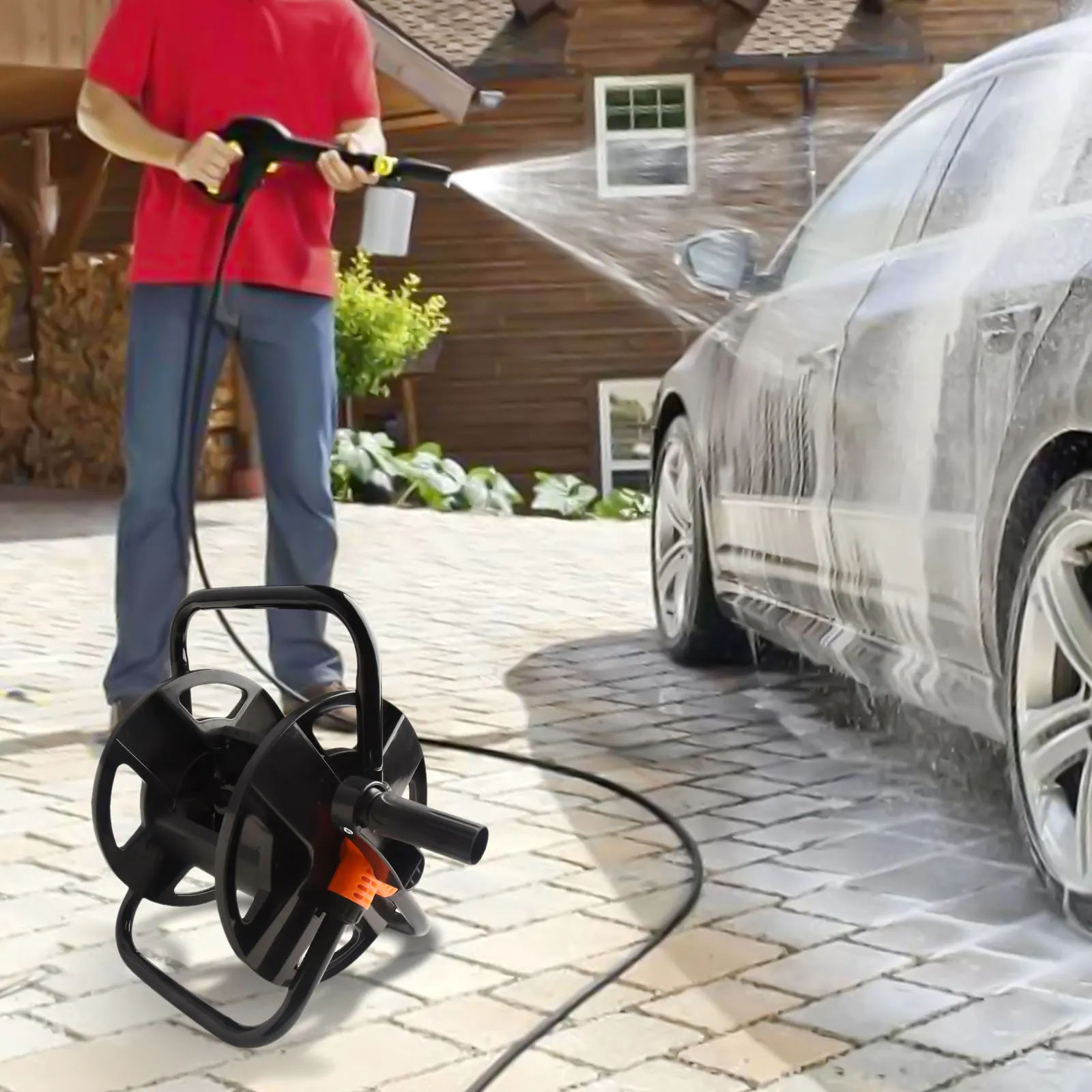 Efficient Hose Storage Hose for Reel Storage Materials Easy Maneuverability Efficient Watering Ergonomic Design