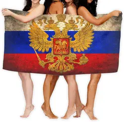 Soft Microfiber Beach Towel 31x51 Inches Russia Symbol Sign Russian Flags Bath Towels for Adults Teen Camping Yoga Travel Towel