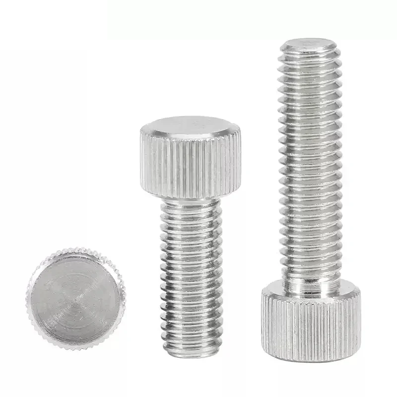 M2-M8 304 Stainless Steel Knurled Thumb Nuts / Round Knob Hand Screws for Industrial Equipment & DIY