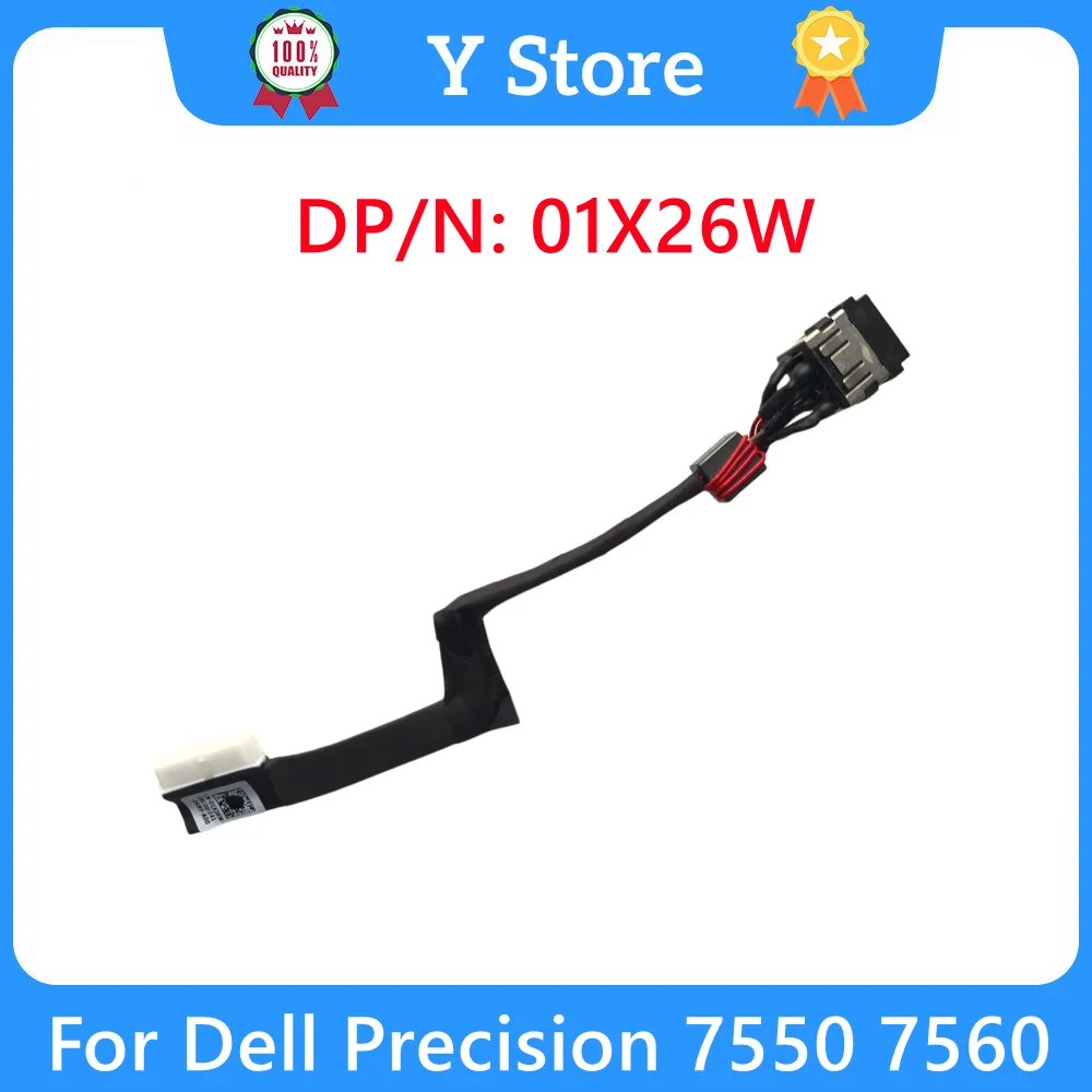 

Y Store новый оригинальный для Dell Precision 7550 7560 DC-IN разъем питания постоянного тока разъем кабеля порт разъем кабель 01X26W 1X26W