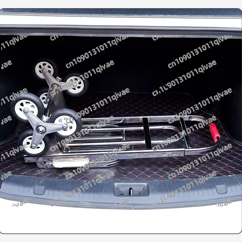 

Тележка для подъема по лестнице, складная тележка, сверхмощная портативная ручная тележка, тележка-тележка с регулируемой ручкой, резиновое колесо из искусственной кожи, грузовой груз