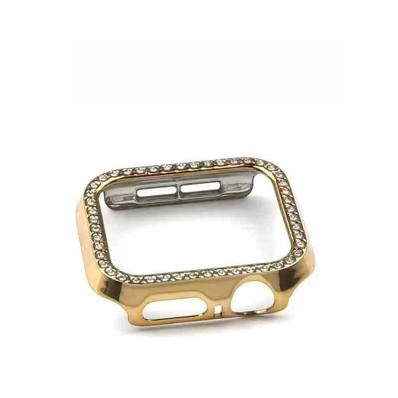 حافظة بلينغ مجوفة لساعة ابل S10 مع غطاء حماية صلب من البولي كربونات الماسية