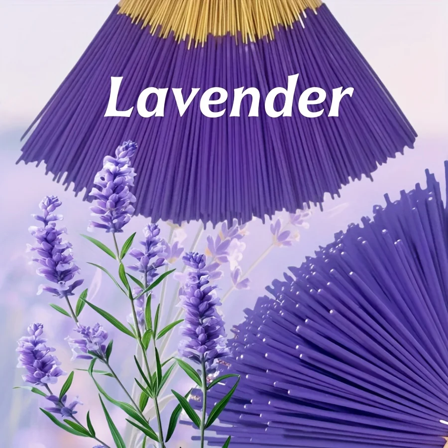 Erhältlich in Packungen mit 57/129/299 Stück, Lavendel Premium Aromatherapie Räucherstäbchen, 8. 66 Zoll – 30–40 Minuten Brenndauer, leichter und frischer Duft, geeignet für die Dekoration von Wohnungen, Küchen und Restaurants, ideal zur Geruchsbeseitigung im Homeoffice, langanhaltender Duft, perfekt für Schlaf, Yoga, Arbeit, Meditation, Fitness, Entspannung im Büro, ein ideales Geschenk für Feiertage wie Weihnachten, Halloween, Thanksgiving usw. – Detail 5