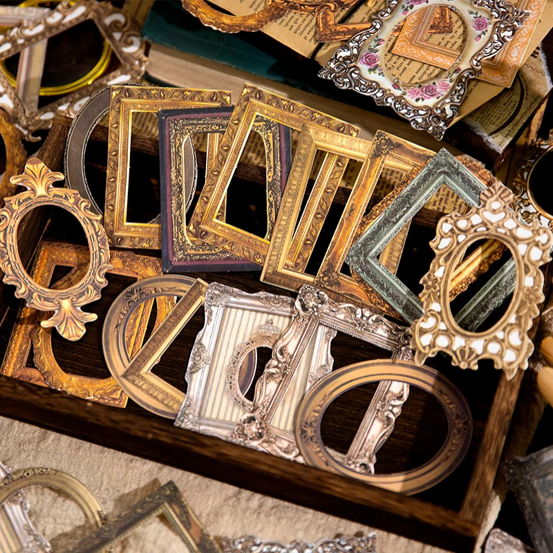 30Sheets Card Material Paper Retro Border Hollow Hand Ledger Packing Material Decoration Base Paper Scrapbook 17*10CM