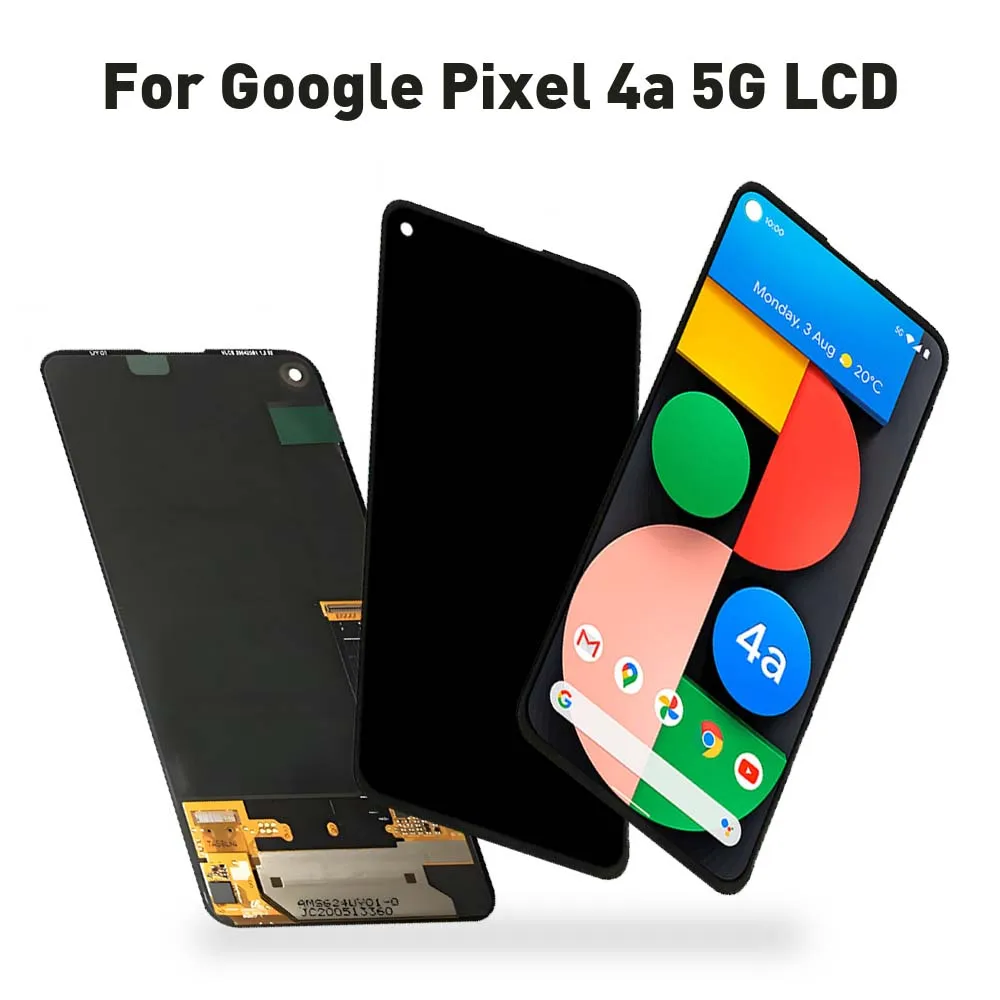 6.24'' AMOLED TFT LCD Display Touch Screen Digitizer For Google Pixel 4A 5G Replacement Assembly Repair Part 4a GD1YQ G025I