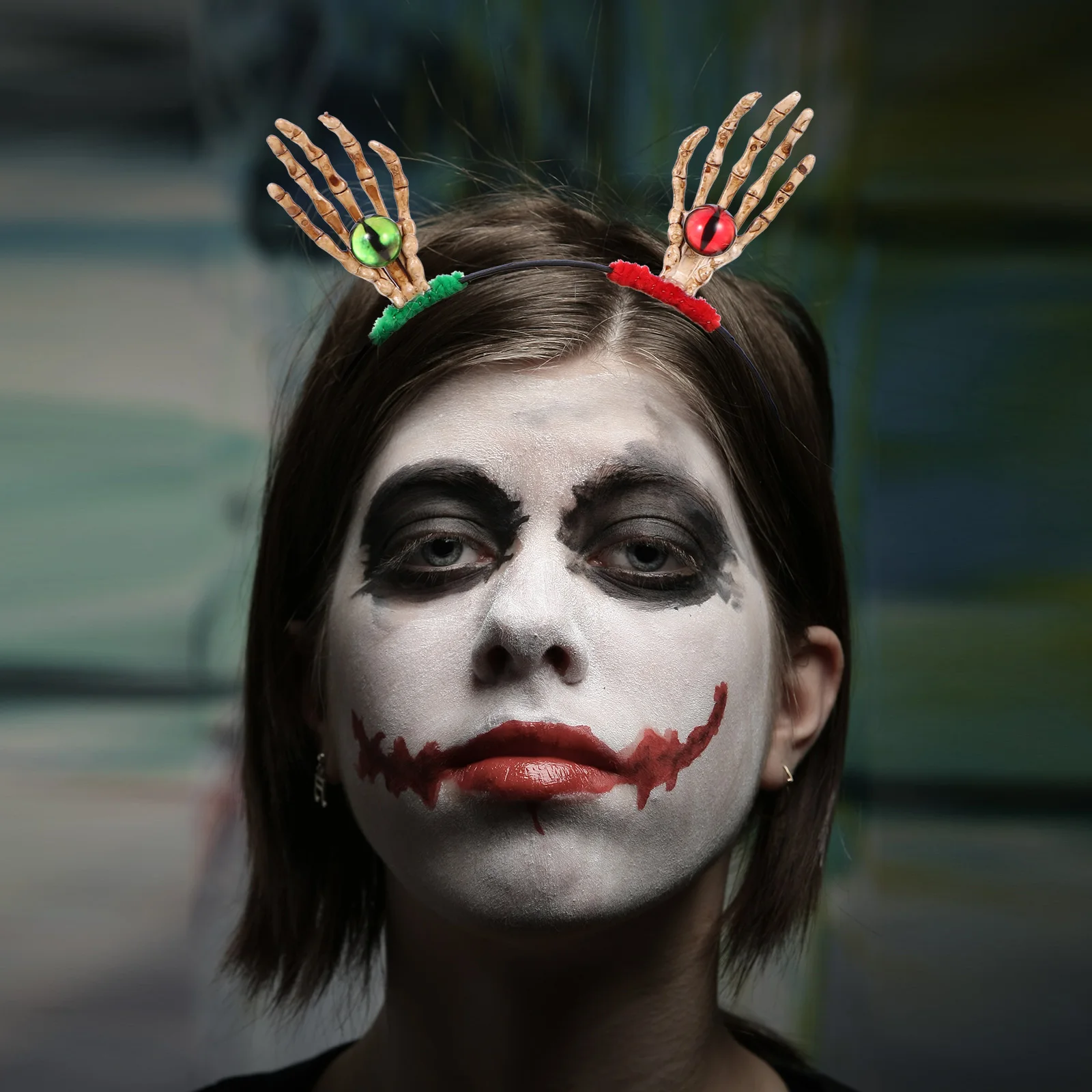 

Skull Eyeball Headb Eyeball Headwear Halloween Costume Accessory Party Hair Loop Women Novelty Headdress Cosplay