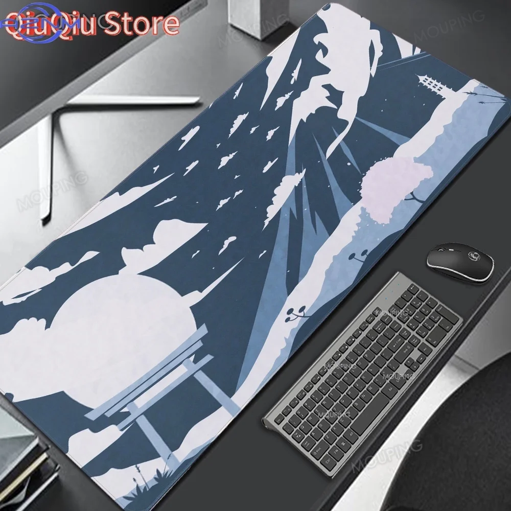 Space Mouse Pad Company Desk Mat Aesthetics   Pc Accessories Laptop Pad Large Table Mat Keyboard Deskmats Blue Office