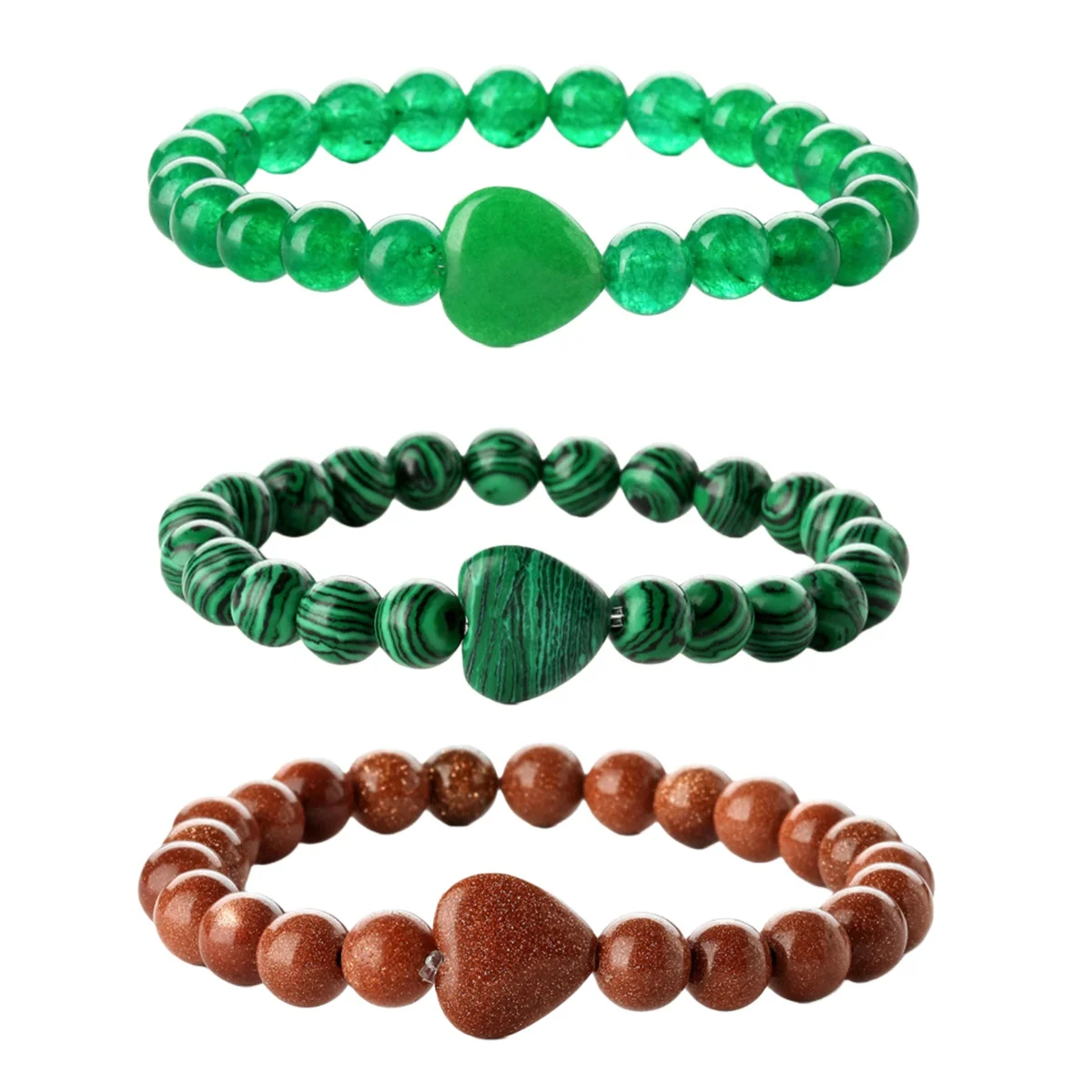 النساء 12 مللي متر حجر القلب سحر 8 مللي متر الخرز المستديرة الأحجار الكريمة سوار شفاء شقرا كريستال تمتد مطاطا الروحية مجوهرات #2