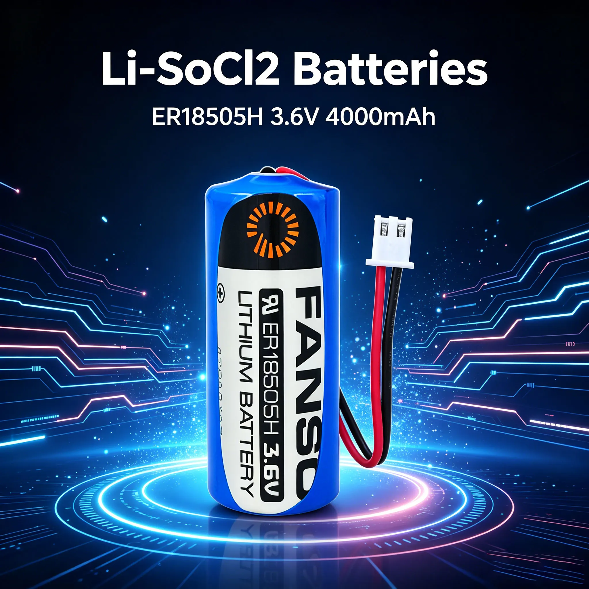 

FANSO ER18505H 3.6V Li-SOCl2 Batteries Emergency Position Beacon Gas Static Detector, Recorder Turbine Ultrasonic Flow Meter