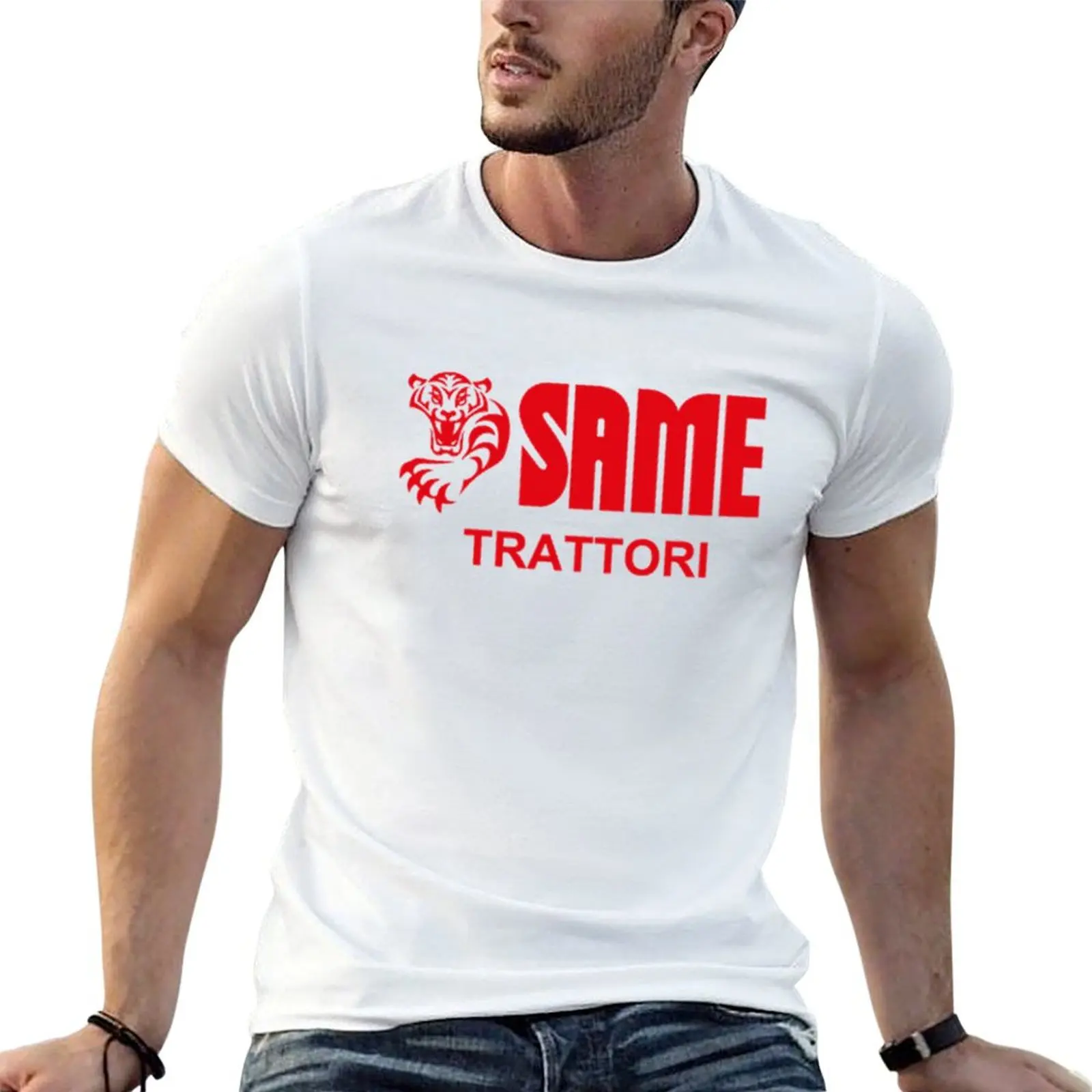 Футболка Same-Trattori Tractors, повседневная рабочая футболка