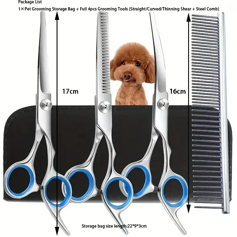 Pet Grooming Kit with Trimming Scissors - product detail 8
