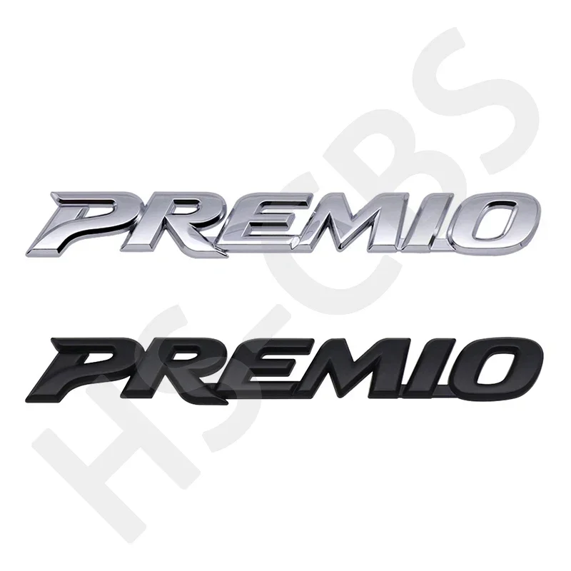 OK Metal 3D Premio Letter Badge Car Rear Trunk Emblem Logo For Allion Yaris L Highlander Camary Corolla Crown Decorative Sticker
