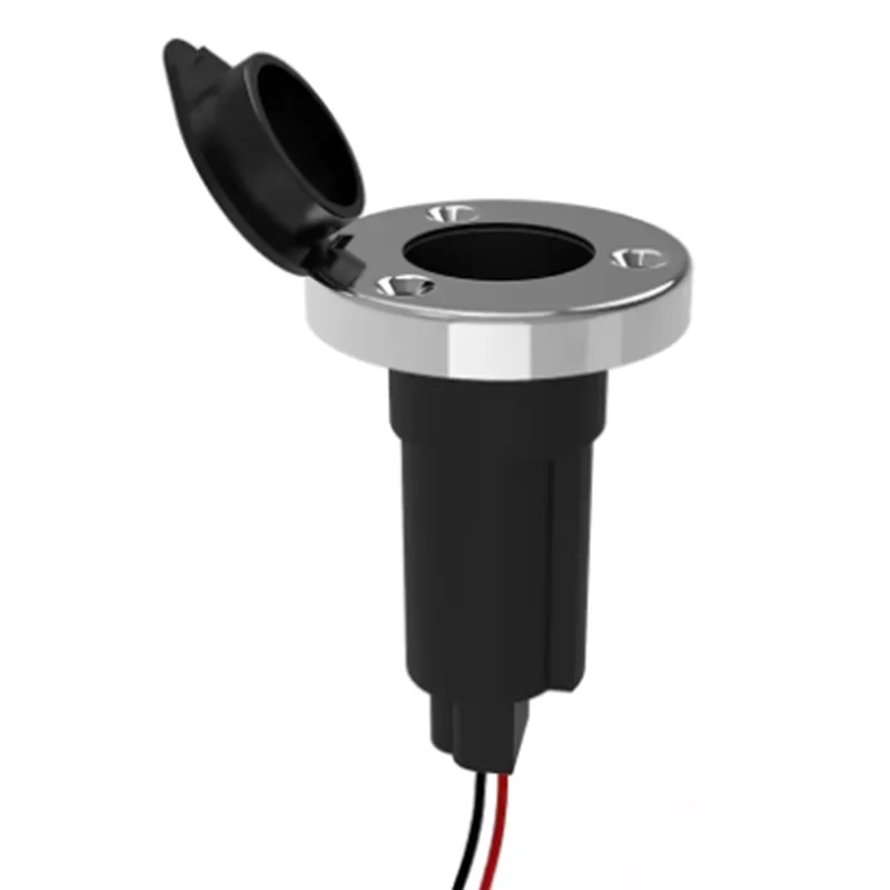 

AB41-Plug-In Navigation Light For Boat Yacht Stern All-Round Ring Lamp Socket Straight Base Plastic Stainless Steel