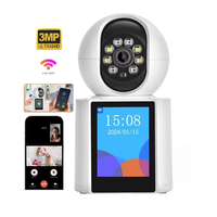 Icsee Screen Monitor Ip Smart Wifi Ptz Indoor Home Rechargeable 4000mah Lithium Battery Powered Camera With Video Call