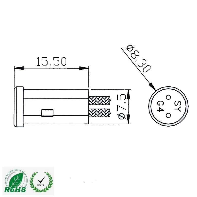 10/20pcst G4 Lamp Socket 10/20cm White G4 Lamp Holder For LED Crystal Heads Light Bulb Halogen Light Bulb