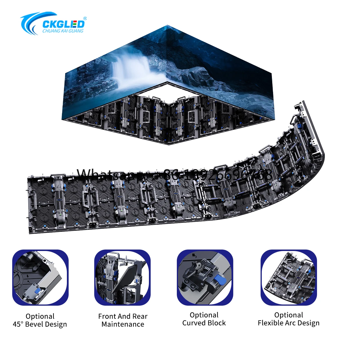 Waterproof Rental Display Led P2 P3 Outdoor Led Display Led Waterfall Screen