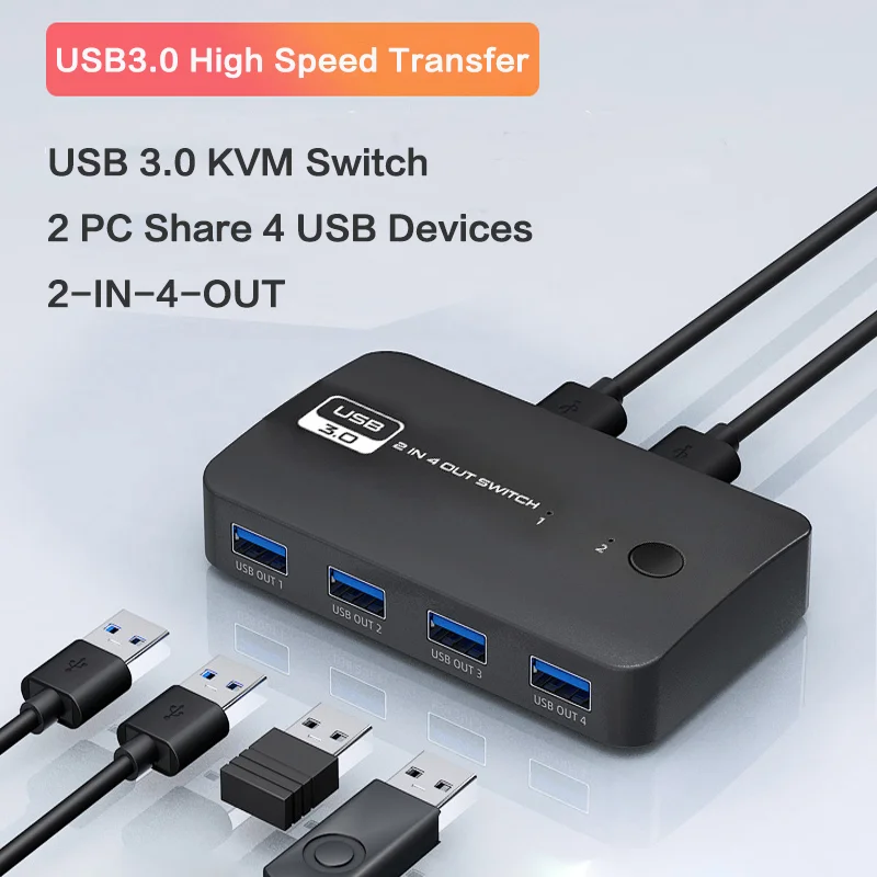 

USB 2.0 USB 3.0 KVM Switch Mouse-keyboard Sharer 2 in 4 out 4 in 4 out Computer Controller Printer Switch USB Switch