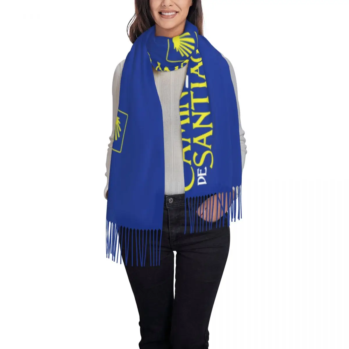 Custom San Diego Signal Road Tassel Scarf Women Soft Shawl Wrap Female Winter Fall Scarves