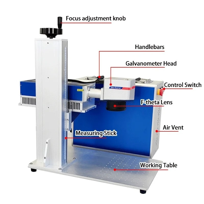 Mini macchina per marcatura laser a fibra Additivi per marcatura laser Macchina per marcatura laser a fibra 50w per metallo