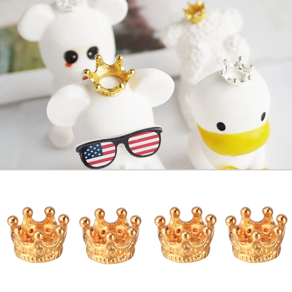 100 Pcs Three-dimensional Tiara Exquisite Crown Zine Alloy DIY Accessories Women Headgear