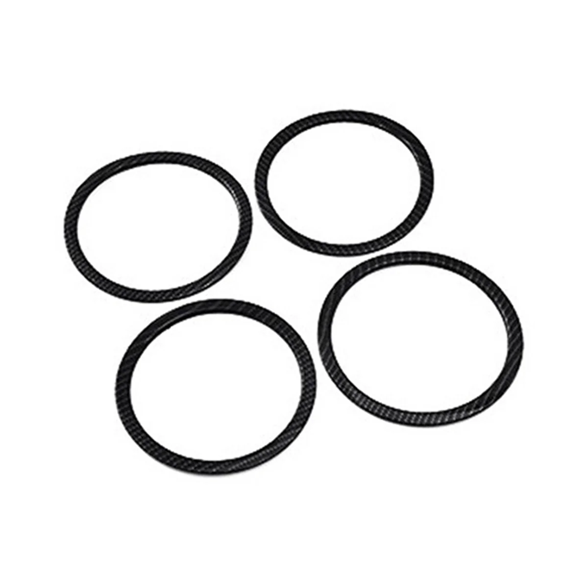 

4Pcs for 14-19 Car Carbon Fiber Side Door Audio Speaker Cover Decorative Circle Ring Cover Trims