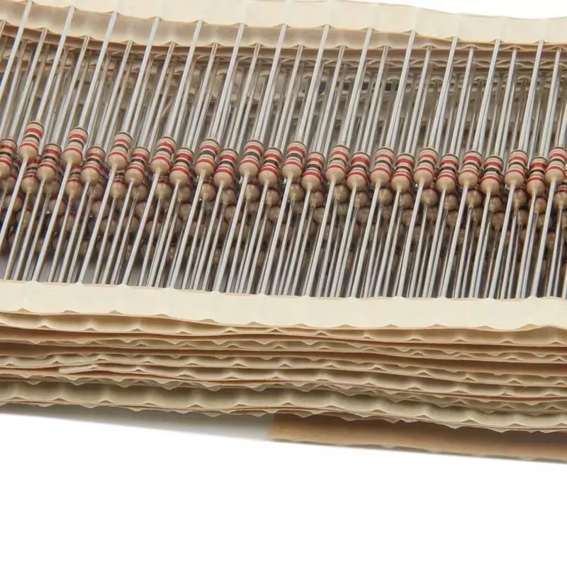 

50PCS Beijing 718 through-hole 0.25W 1% high-precision power amplifier audio metal film 5-color ring resistor copper pin 1Kto 1M