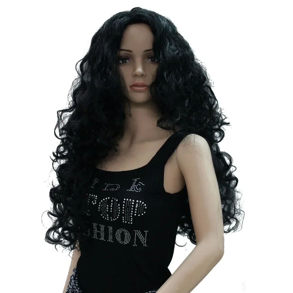 Long Curly Wig Women\'s Red/Black  Synthetic Wigs Hair StrongBeauty