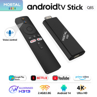 Mortal Q8S Android14 Smart TV Stick  Allwinner H313 Google play YOUTUBE DUAL 2.4/5G Wifi BT5.0 8K decoingSmart Electronic TV BOX