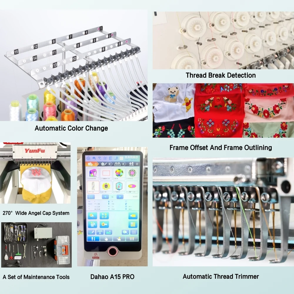Single Head Computerized Digital Embroidery Machine 1200 RPM Home Use New Bearing Factory Direct Sale Made in China