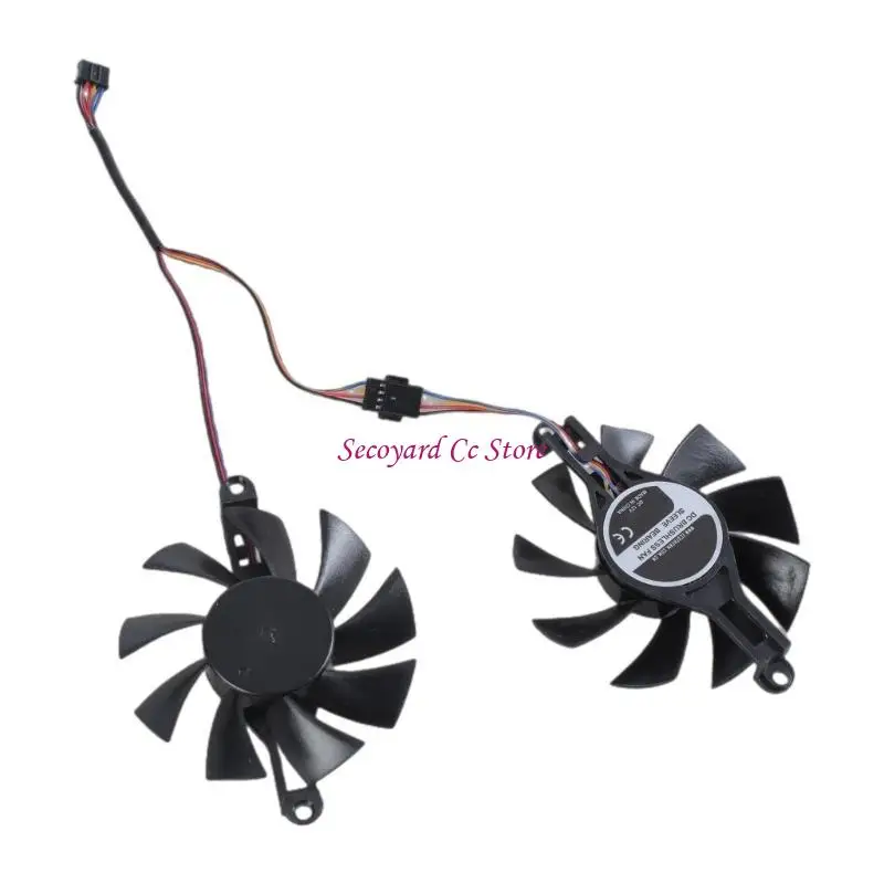 Graphics Card Coolers Fan Replacement Low Noise Notebook Graphics Card Radiators Cooling Fan for RX580 2048 Accessories