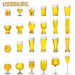 Craft Beer Cup Transparent Beer Mug Classical Draft Beer Cups Personality Cold Drink Cup Party Bar Accessory Pub Club Tools