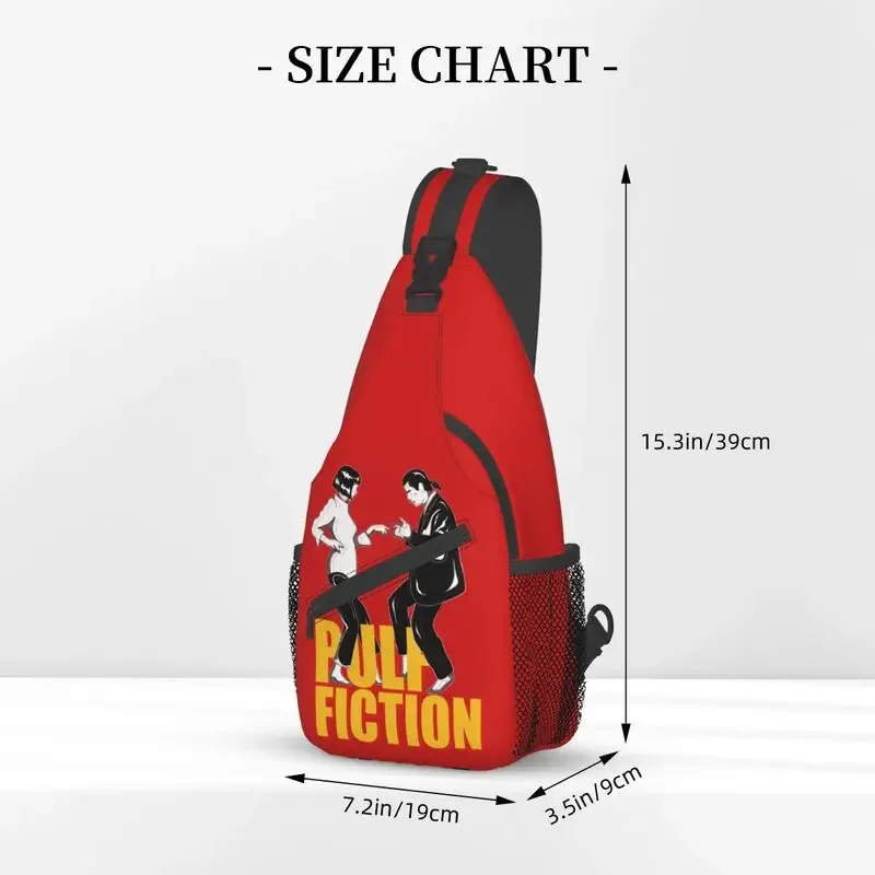 Pulp Fiction Dancing Sling Chest Bag Film quintino Tarantino Crossbody spalla zaino per uomo viaggio Daypack