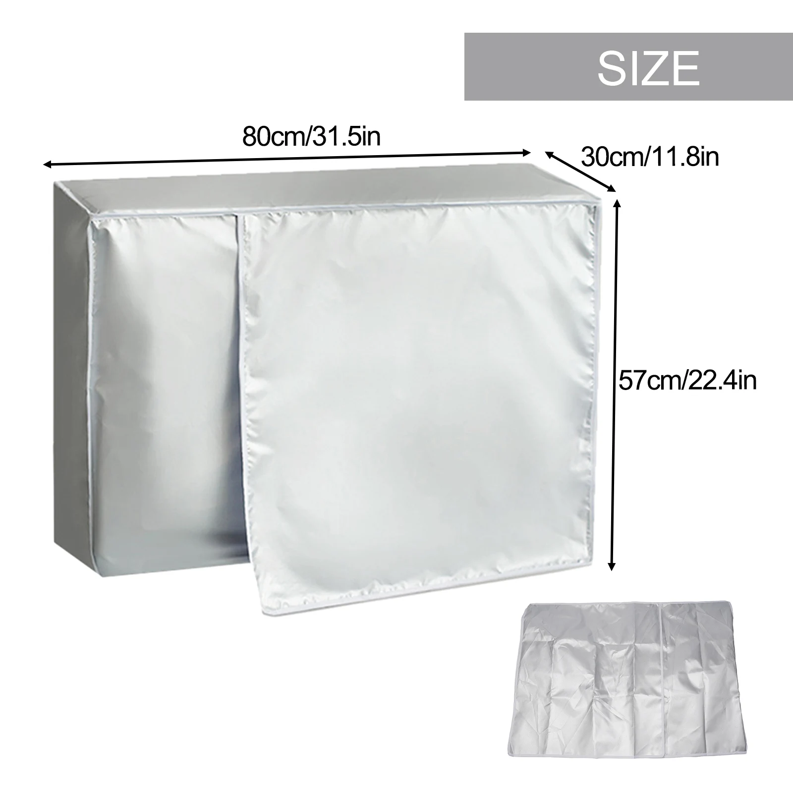 Dust Cover Air Condition Cover Host Outer Machine Cover Outdoor Unit Covers Oxford Cloth Silver Air Accessories