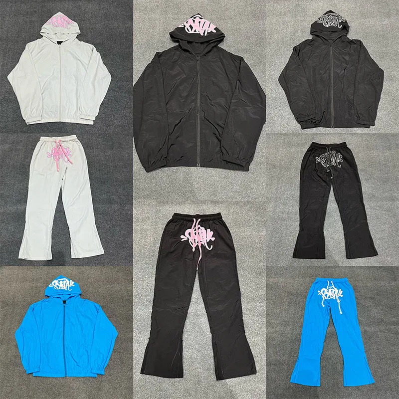 

Synaworld American High Street Drill Casual Sports Men's Spring Autumn Suit Woven Jaet Long Pants Street Sle Ensemble