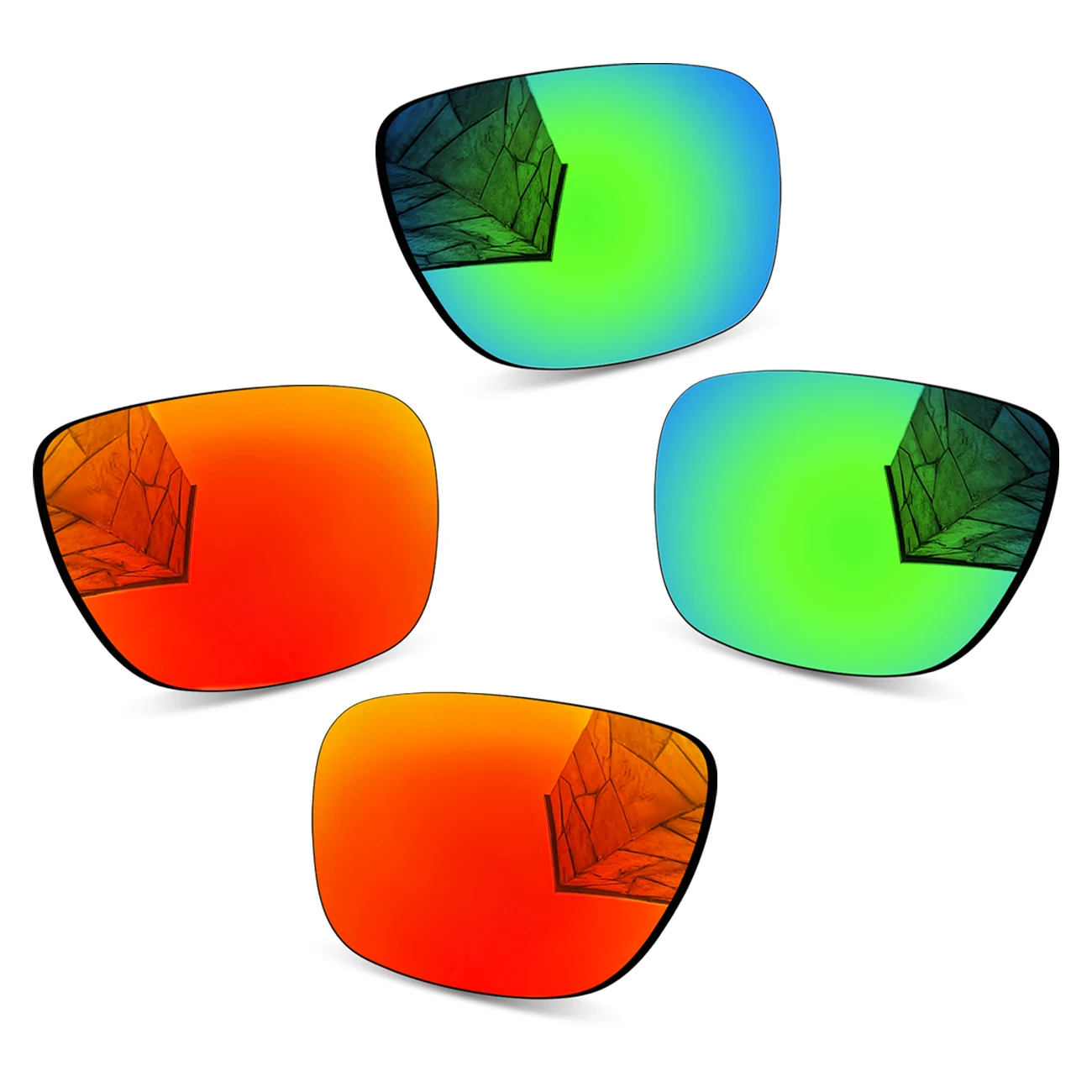 2 pairs Polarized Replacement Lenses for Meta Wayfarer (Gen2) RW4012 (Gen1) RW4008 53mm AI Glasses