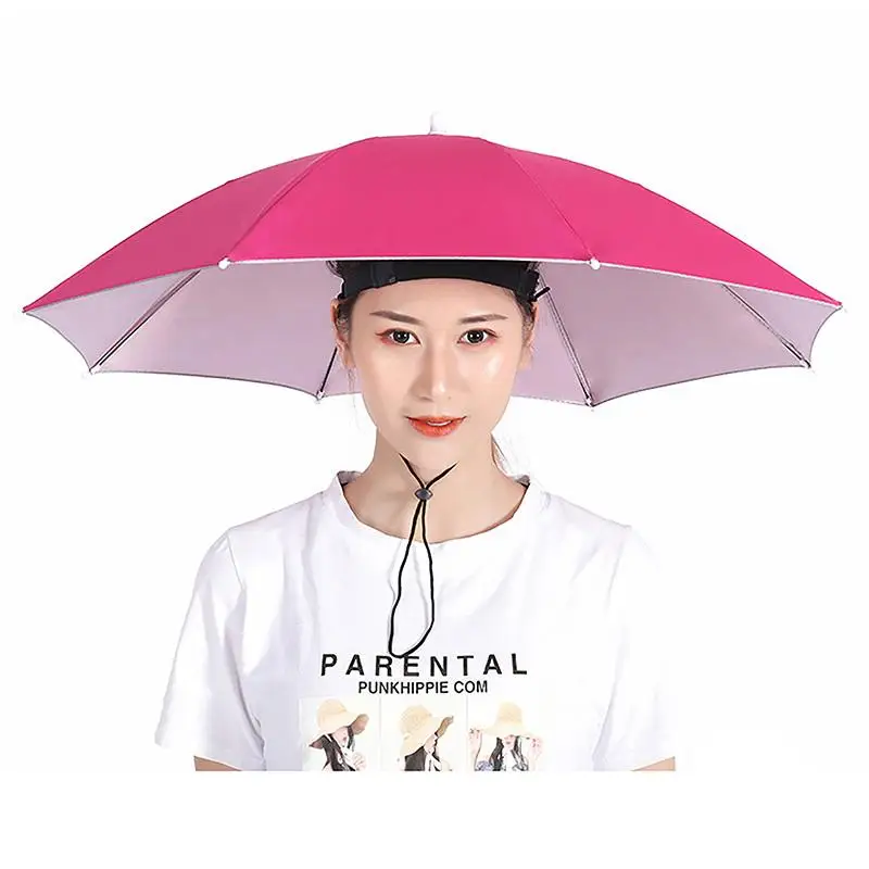 Portable Fishing Umbrella Hat Anti-Rain & Sun Protection Outdoor Camping Headwear Cap for Fishing