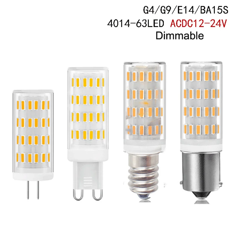 5pcs 12v 24v Dimmable 5w G4 G9 E14 LED Bulb Light 3000k 4000k 6000k Car Boat Yacht Ship Machine Kitchen Chandelier Landscape Lit